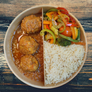 Menu boulettes de viande aux épices
